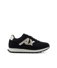 ARMANI EXCHANGE DROP MICROSUEDE Sneaker mit seitlichem Logo schwarz/blassgold - Damenschuhe - 2