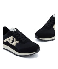 ARMANI EXCHANGE DROP MICROSUEDE Sneaker mit seitlichem Logo schwarz/blassgold - Damenschuhe - 4