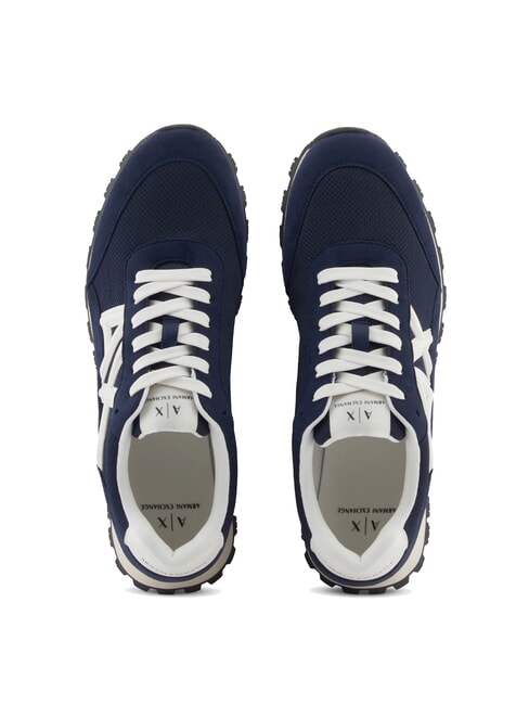 DROP MICROSUEDE Sneaker mit kontrastierendem Logo Marineblau + Cremewei&szlig; - Herrenschuhe