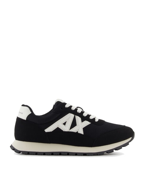 DROP MICROSUEDE Sneaker mit kontrastierendem Logo schwarz + cremewei&szlig; - Herrenschuhe