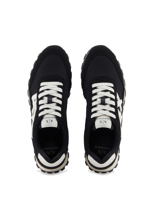 DROP MICROSUEDE Sneaker mit kontrastierendem Logo schwarz + cremewei&szlig; - Herrenschuhe