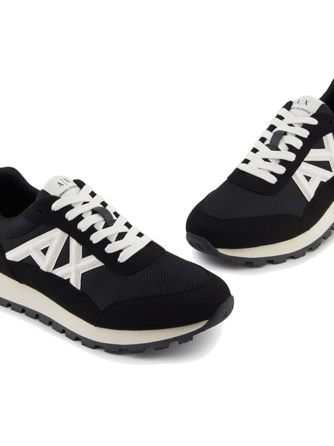 DROP MICROSUEDE Sneaker mit kontrastierendem Logo schwarz + cremewei&szlig; - Herrenschuhe