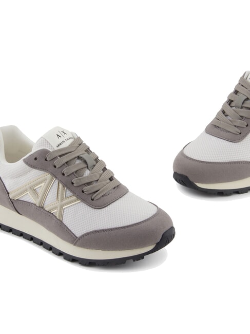 DROP MICROSUEDE Sneaker mit seitlichem Logo brauner Bass + cremefarben - Damenschuhe