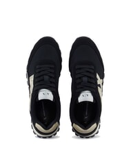 ARMANI EXCHANGE DROP MICROSUEDE Sneaker mit seitlichem Logo schwarz/blassgold - Damenschuhe - 3