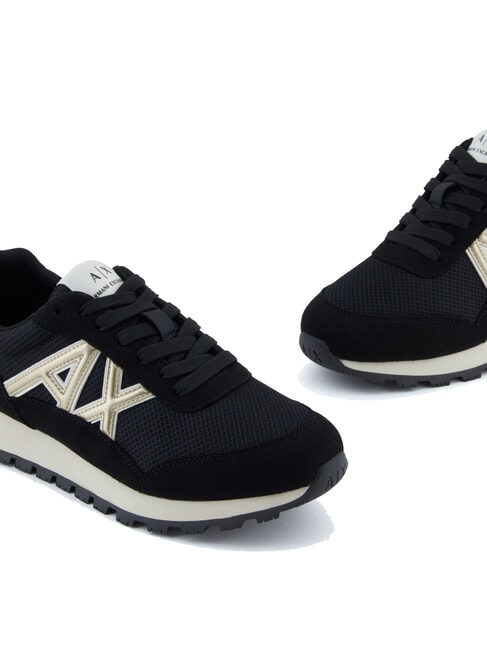 DROP MICROSUEDE Sneaker mit seitlichem Logo schwarz/blassgold - Damenschuhe
