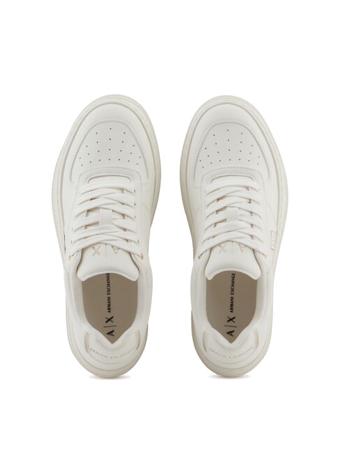 JANE Plateau-Sneaker gebrochenes Wei&szlig; + blasses Gold - Damenschuhe