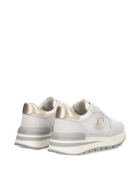 AMAZING 25 Sneakers aus Wildleder und Mesh gebrochenes Wei&szlig;/Hellgold - Damenschuhe