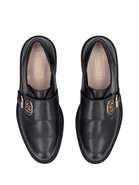 LONDON 01 Lederschuhe mit Schnalle Schwarz - Damenschuhe