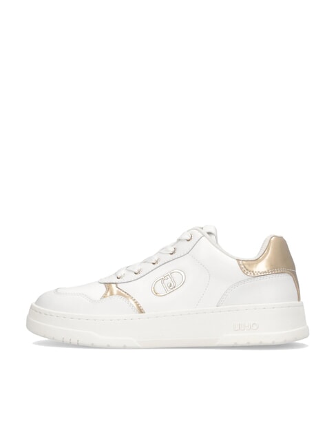 ME 03 Leder-Sneakers mit Logo Wei&szlig; - Damenschuhe