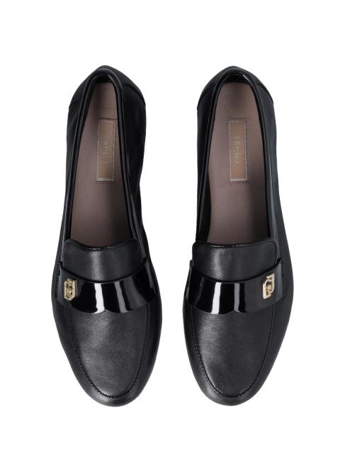 EMEL 05 Ledermokassins Schwarz - Damenschuhe