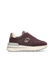 LIUJO AMAZING 25 Sneakers aus Wildleder und Mesh karminrot/hellgold - Damenschuhe - 3