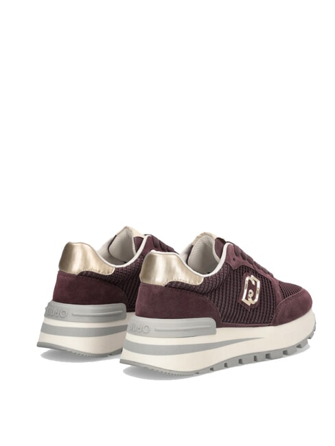 AMAZING 25 Sneakers aus Wildleder und Mesh karminrot/hellgold - Damenschuhe