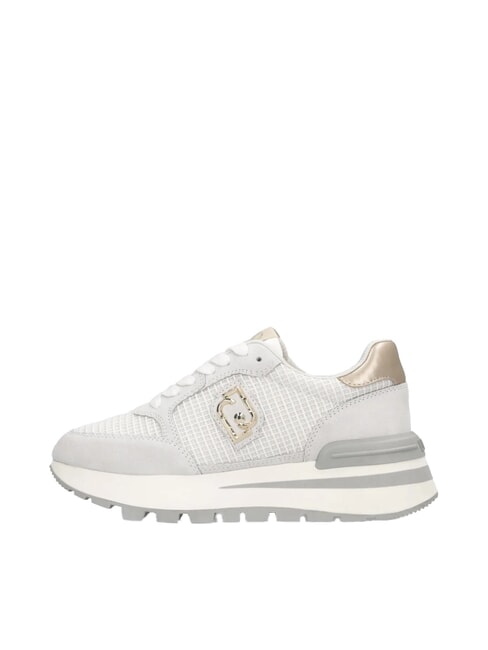 AMAZING 25 Sneakers aus Wildleder und Mesh gebrochenes Wei&szlig;/Hellgold - Damenschuhe