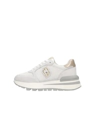LIUJO AMAZING 25 Sneakers aus Wildleder und Mesh gebrochenes Wei&szlig;/Hellgold - Damenschuhe - 2