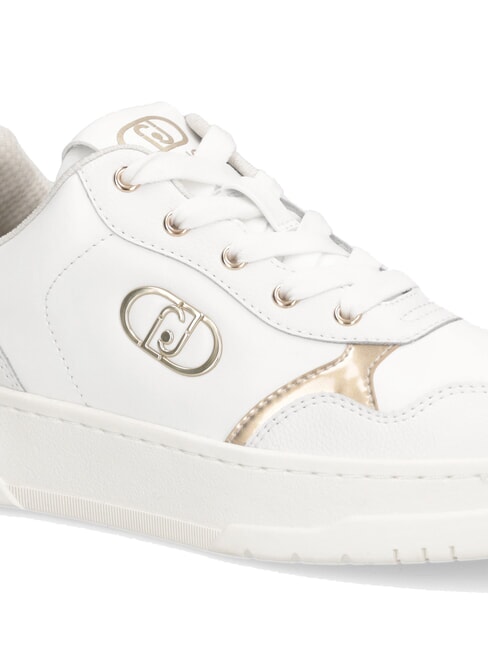 ME 03 Leder-Sneakers mit Logo Wei&szlig; - Damenschuhe