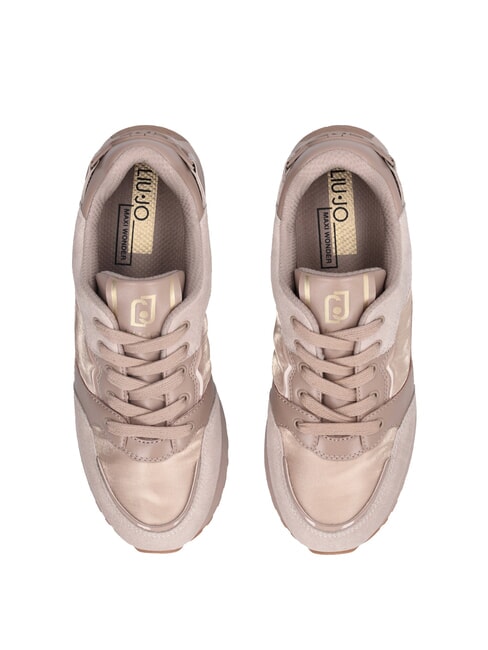 MAXI WONDER 91 Plateau-Sneaker mit Lackledereins&auml;tzen neutral - Damenschuhe