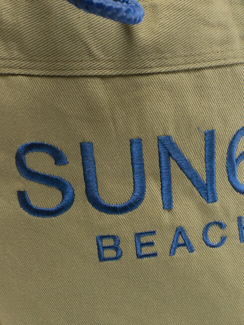 CABARDINE Strandtasche aus Baumwolle dunkles Milit&auml;r - Damentaschen