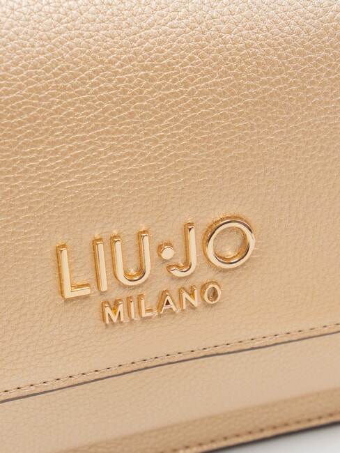 CALIWEN Kleine Umh&auml;ngetasche mit &Uuml;berschlag Hell Gold - Damentaschen