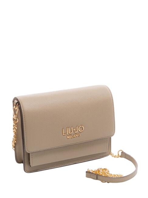 CALIWEN Kleine Umh&auml;ngetasche mit &Uuml;berschlag W&uuml;stentaupe - Damentaschen