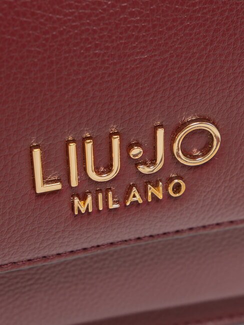 CALIWEN Kleine Umh&auml;ngetasche mit &Uuml;berschlag Rotwein - Damentaschen