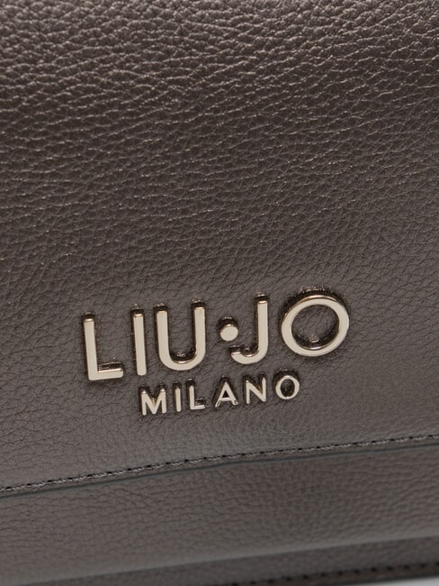 CALIWEN Kleine Umh&auml;ngetasche mit &Uuml;berschlag Anthrazit met. - Damentaschen