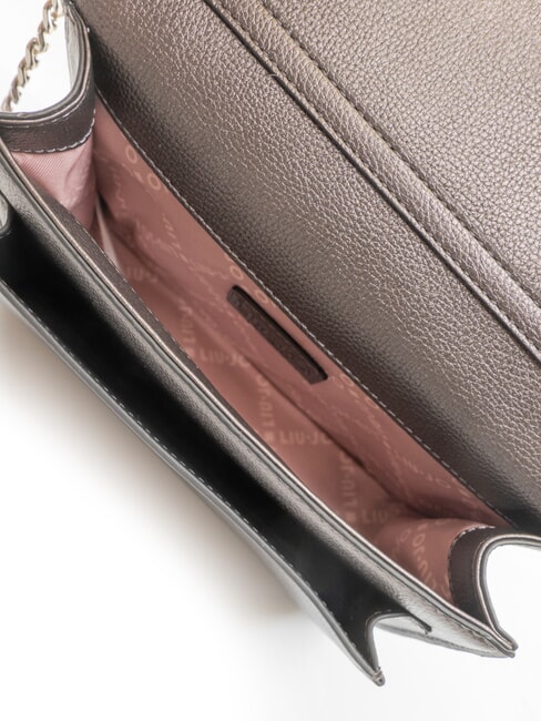 CALIWEN Kleine Umh&auml;ngetasche mit &Uuml;berschlag Anthrazit met. - Damentaschen