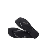 HAVAIANAS SQUARE LOGO Flip-Flops schwarz/silber - Damenschuhe - 2
