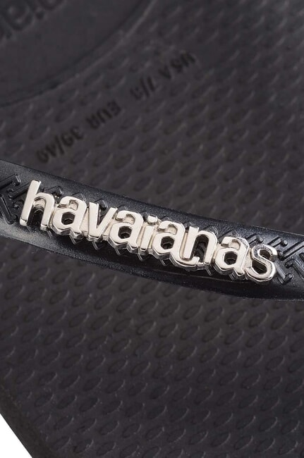 SQUARE LOGO Flip-Flops schwarz/silber - Damenschuhe