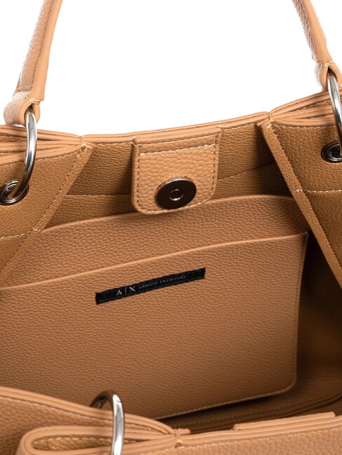 WAVE Gro&szlig;e perforierte Handtasche Kamelrosa - Damentaschen