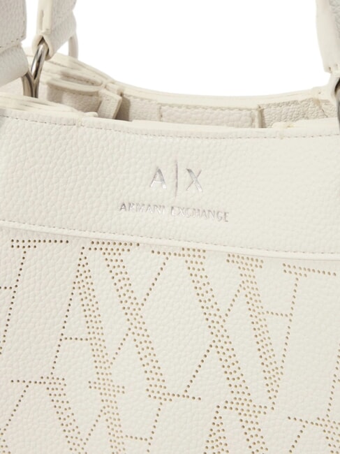 WAVE Mittelgro&szlig;e perforierte Tasche mit Schultergurt strahlend wei&szlig; - Damentaschen