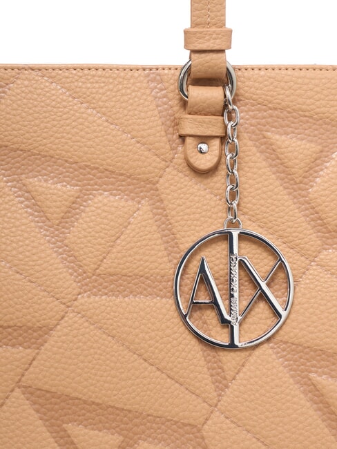 GYNGER Umh&auml;ngetasche mit Allover-Logo-Print Kamelrose/Kamelrose - Damentaschen