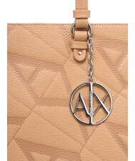 ARMANI EXCHANGE GYNGER Umh&auml;ngetasche mit Allover-Logo-Print Kamelrose/Kamelrose - Damentaschen - 3