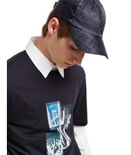 ARMANI EXCHANGE BASEBALL HAT Hut aus Satinstoff tiefes Marineblau - M&uuml;tzen/H&uuml;te - 3