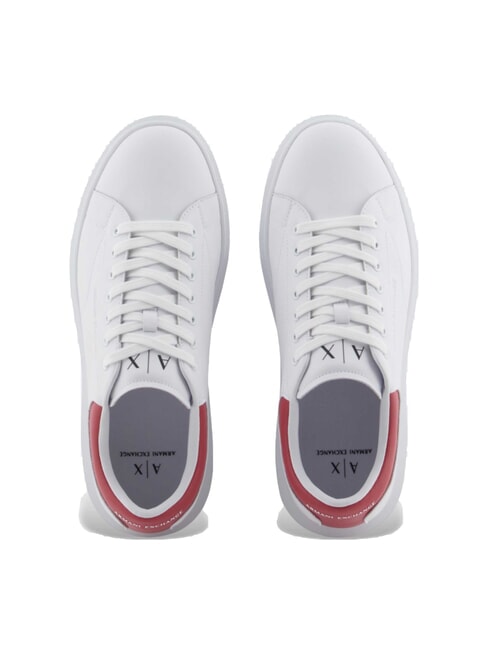 Sneaker in Haut Ledersneaker op.wei&szlig;+kardinal - Herrenschuhe