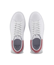 ARMANI EXCHANGE Sneaker in Haut Ledersneaker op.wei&szlig;+kardinal - Herrenschuhe - 3