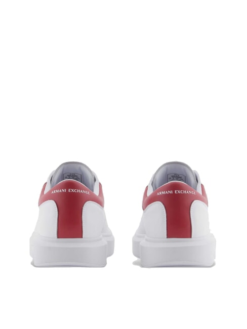 Sneaker in Haut Ledersneaker op.wei&szlig;+kardinal - Herrenschuhe