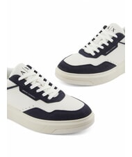 ARMANI EXCHANGE A|X Turnschuhe gebrochenes Wei&szlig; + dunkles Marineblau - Herrenschuhe - 3