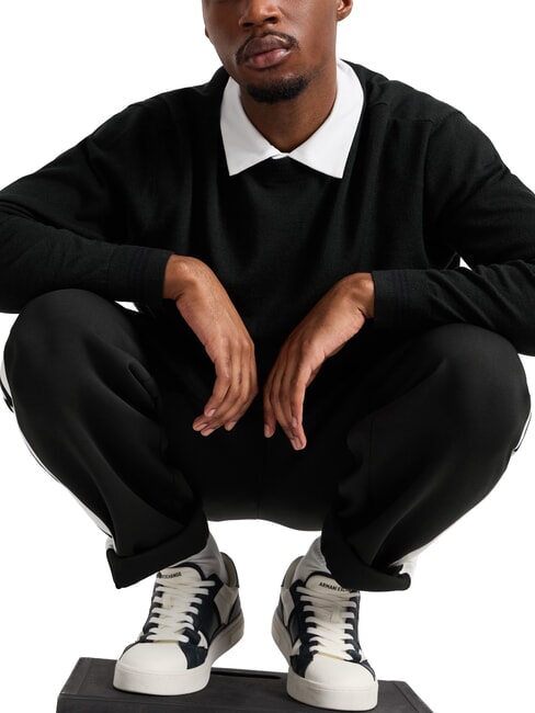 A|X Sneaker mit kontrastierenden Eins&auml;tzen Off White + Jet Set - Herrenschuhe