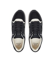 ARMANI EXCHANGE A|X Sneaker mit seitlichem Logo Dunkelblau + Cremewei&szlig; - Herrenschuhe - 3