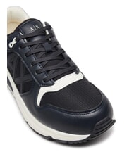 ARMANI EXCHANGE A|X Sneaker mit seitlichem Logo Dunkelblau + Cremewei&szlig; - Herrenschuhe - 5