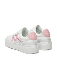 ARMANI EXCHANGE A|X Sneaker mit kontrastierendem Logo op.wei&szlig;+rosa - Damenschuhe - 5