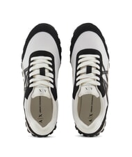 ARMANI EXCHANGE A|X Mesh-Sneaker mit kontrastierendem Logo cremefarben + schwarz - Damenschuhe - 3