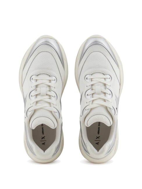 A|X Sneaker aus Mesh-Gewebe Silber+Off-White - Damenschuhe