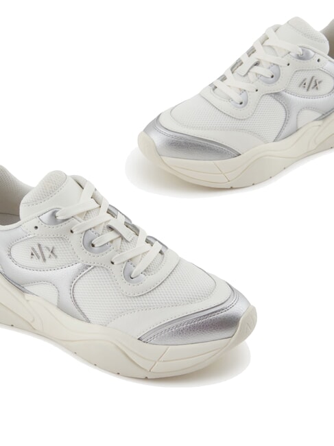 A|X Sneaker aus Mesh-Gewebe Silber+Off-White - Damenschuhe