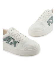 ARMANI EXCHANGE A|X Sneaker mit kontrastierendem Logo off white+dark fr.grn - Damenschuhe - 4