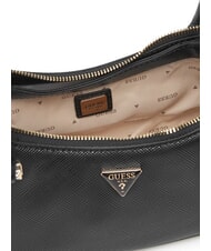 GUESS ROSALBA Schultertasche mit Saffiano-Print SCHWARZ - Damentaschen - 4