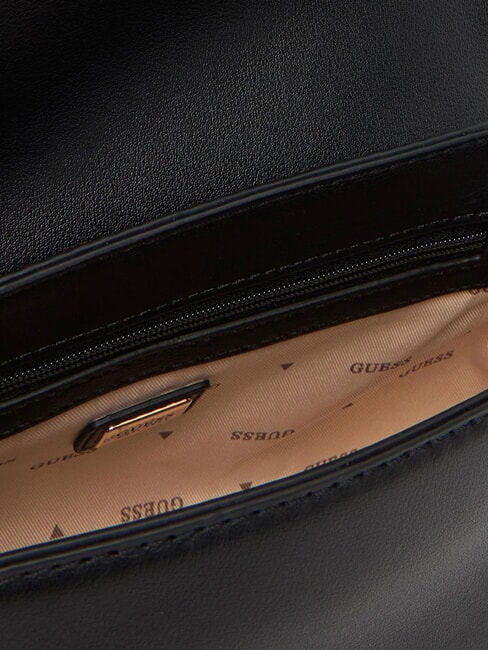 LEFIA Umh&auml;ngetasche mit &Uuml;berschlag SCHWARZ - Damentaschen