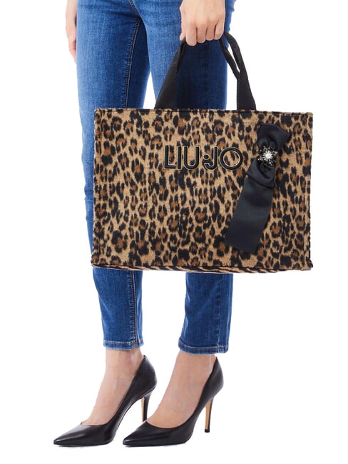 ANIMALIER Schultertasche braunes Animalier - Damentaschen
