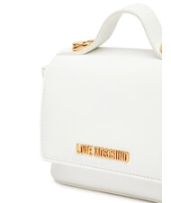 LOVE MOSCHINO SPARKLE Mini-Tasche mit Schmuckstein-Applikationen Wei&szlig; - Damentaschen - 4