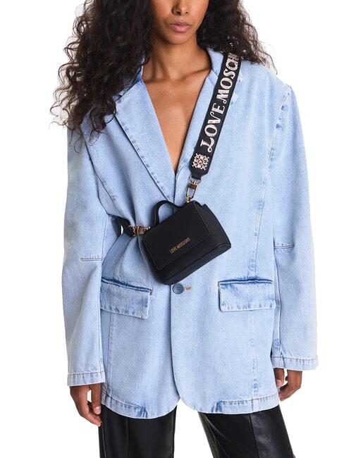 SPARKLE Mini-Tasche mit Schmuckstein-Applikationen Schwarz - Damentaschen